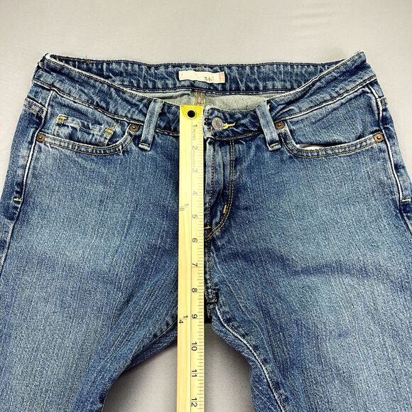 Levi's 545 Jeans Women's 8M Low Boot Cut Blue Medium Wash Y2K Grunge - Picture 4 of 14